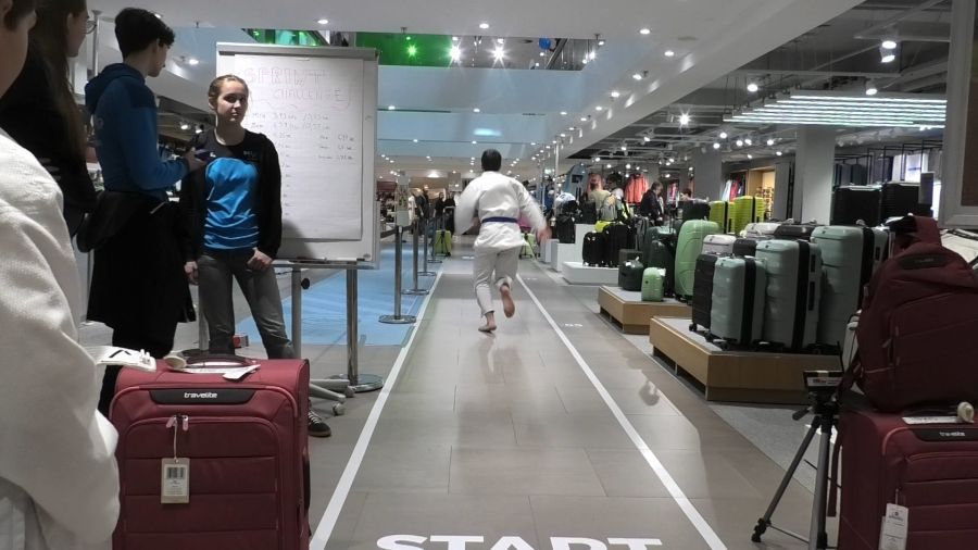 gesprintet wurde auch