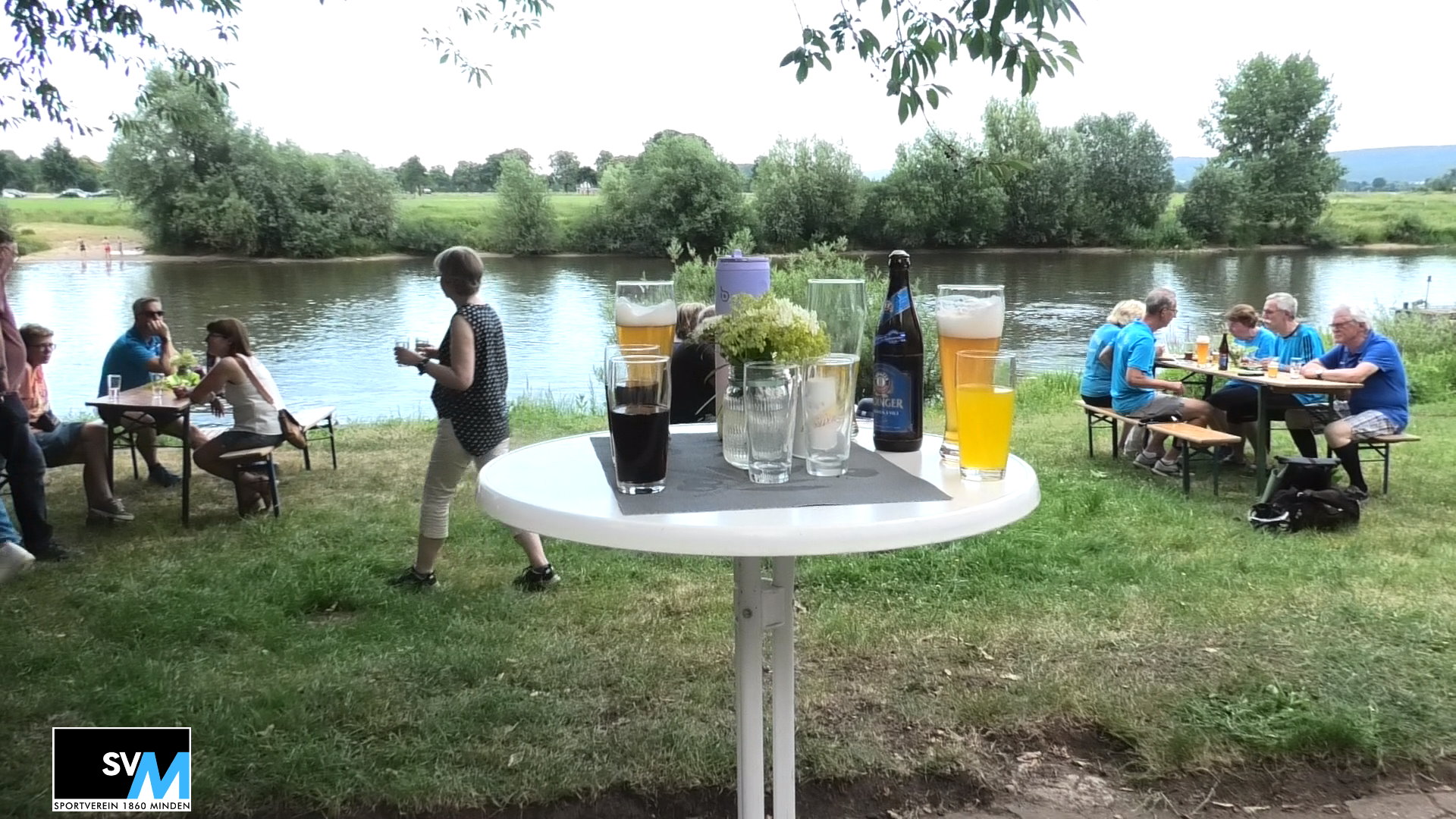 gemütliches Beisammensein nach dem Lauf